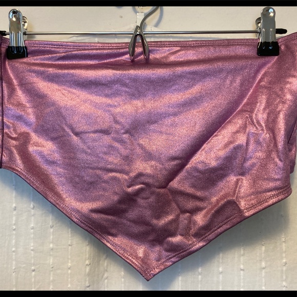 Beth Richards Handkerchief Bandeau Bikini Top metallic pink - Picture 1 of 5